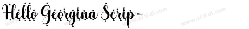 Hello Georgina Scrip字体转换